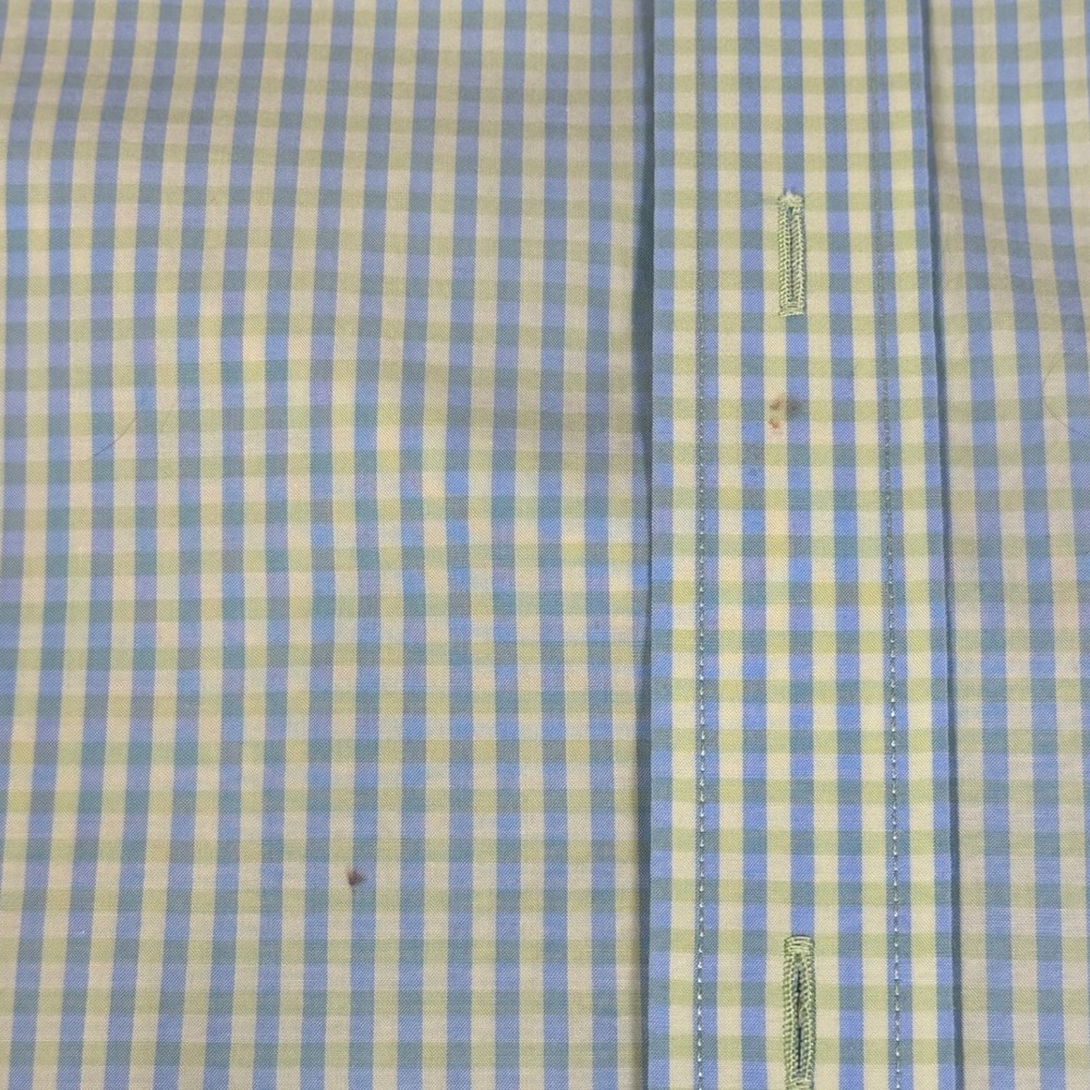 Southern Tide Mens Classic Fit Gingham Button Down Shirt Green Blue Size Medium - Picture 11 of 12